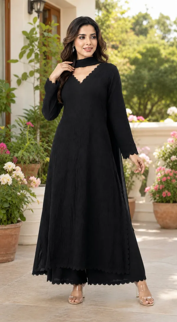 Black_A-Line_Kurta_Set_For_Women