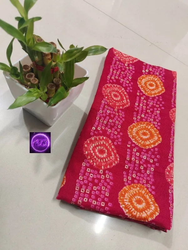 Pink_Bandhani_Print_Unstitched_Fabric_for_Women