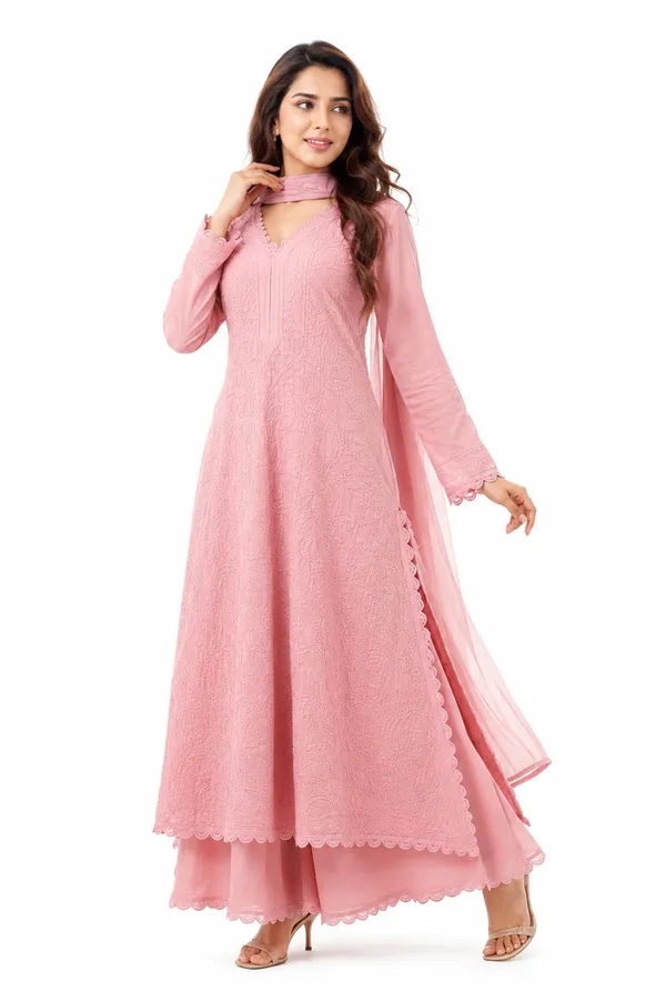 Pink_Embroidered_Anarkali_Suit_Set_for_Women