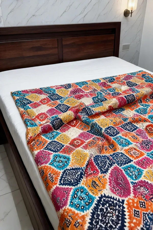 Multicolor_Traditional_Patchwork_Print_Bedsheet