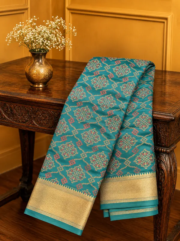 Patola_Silk_Saree_Hippie_Blue