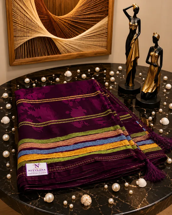 Chiffon_Designer_Sarees_Wine_Berry