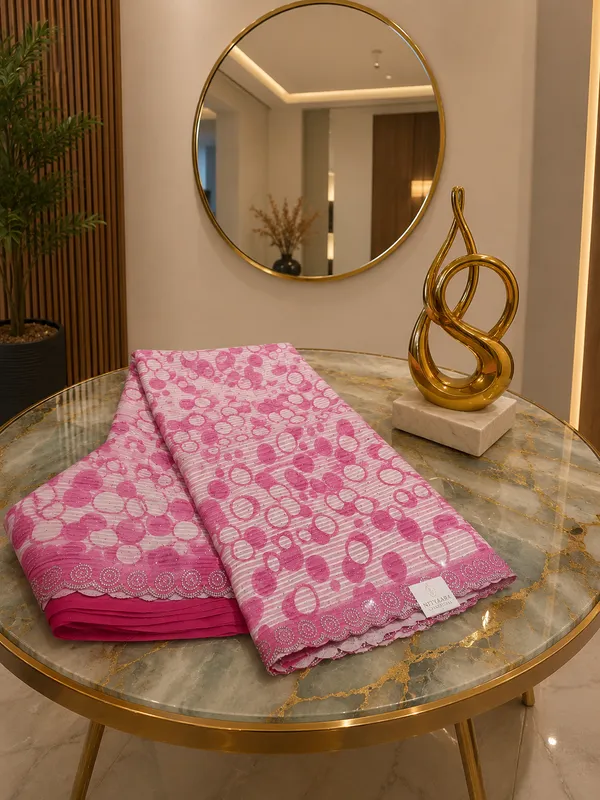 Georgette_Designer_Saree_Raspberry_Rose
