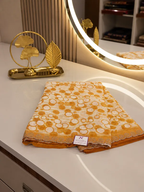 Georgette_Designer_Saree_Copper