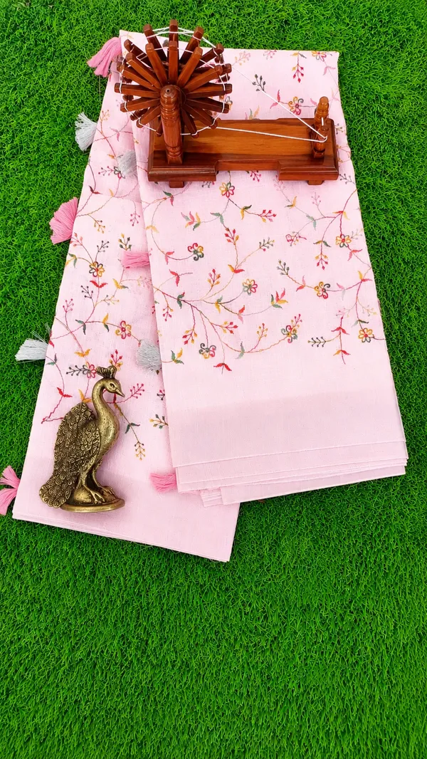 Khadi_Cotton_Saree_Vanilla_Ice