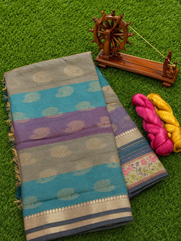 Tissue_Silk_Saree_Hippie_Blue