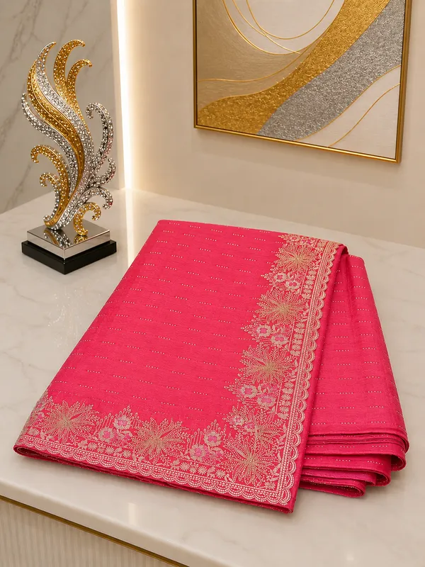 Soft_Shimmer_Chiffon_Saree_Cardinal