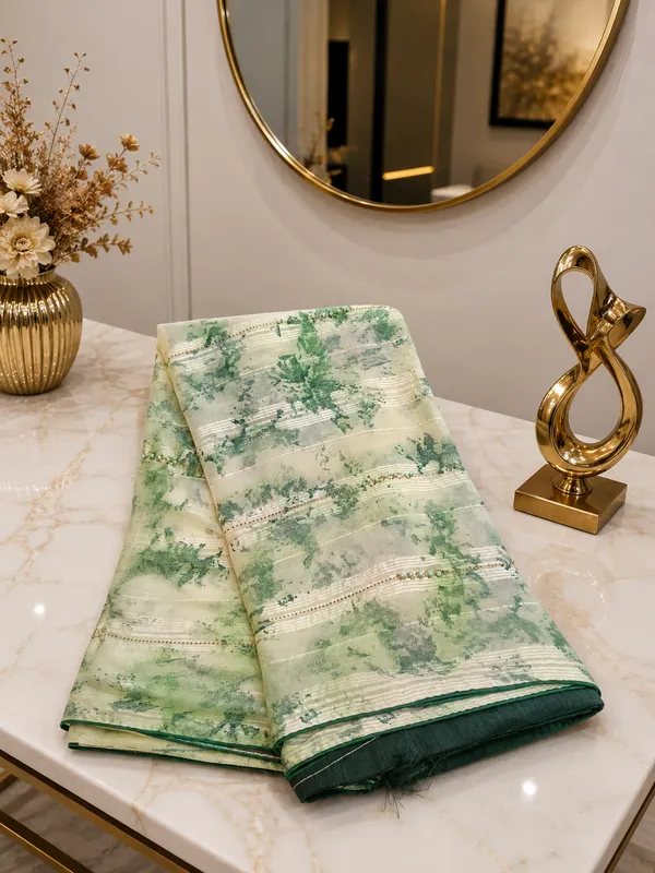 Chiffon_Designer_Saree_Cactus