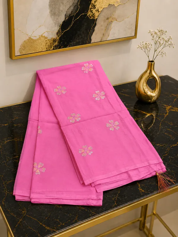 Pure_Georgette_Designer_Saree_Persian_Pink