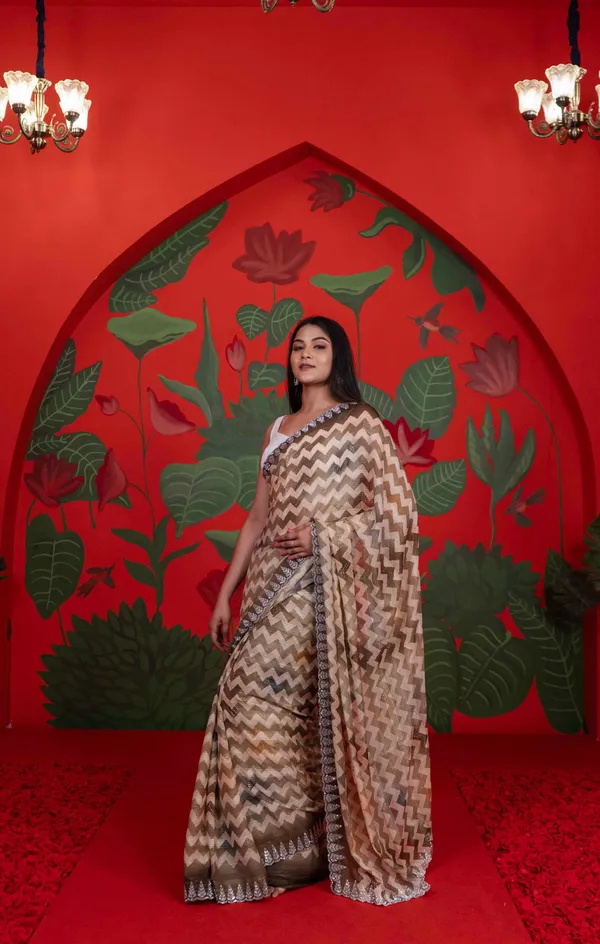 Chiffon_Designer_Saree_Reddish_Grey