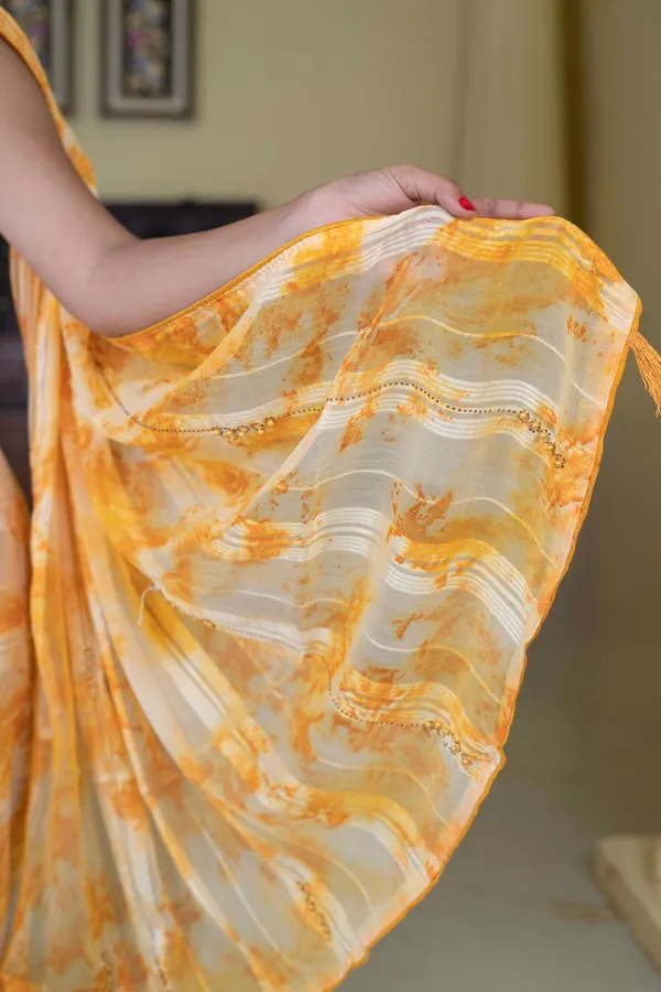 Chiffon_Designer_Saree_Butterscotch