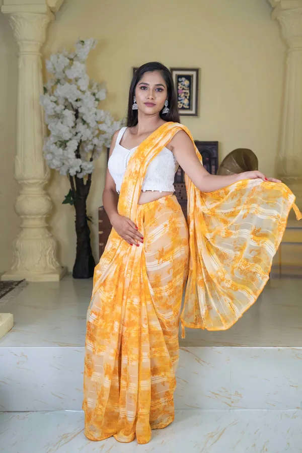 Chiffon_Designer_Saree_Butterscotch