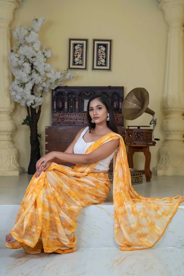 Chiffon_Designer_Saree_Butterscotch
