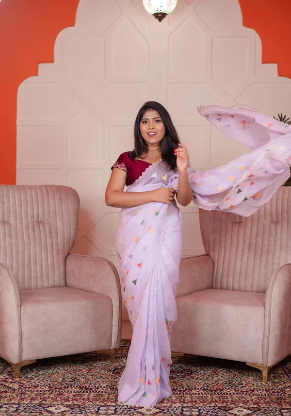 Wisteria_Purple_Georgette_Designer_Saree_For_Women