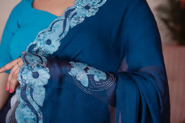 Chiffon_Designer_Saree_Regal_Blue