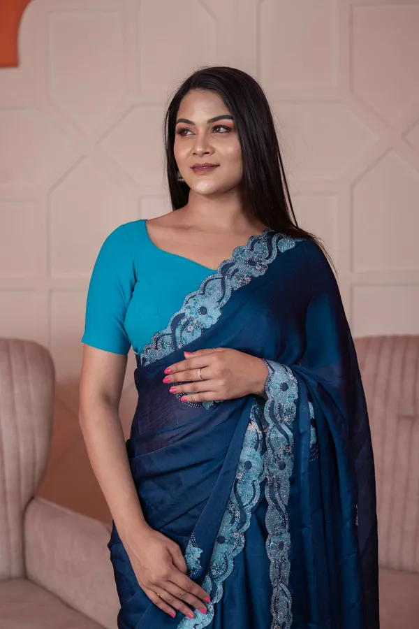 Chiffon_Designer_Saree_Regal_Blue