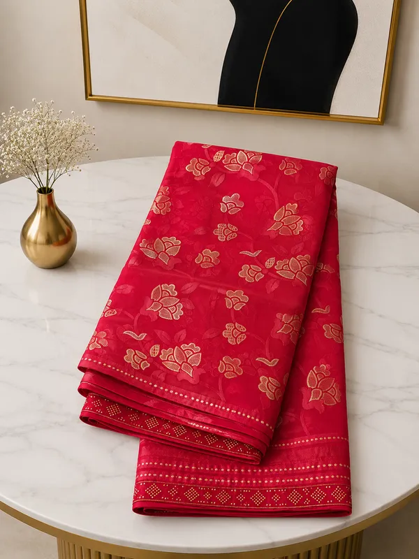 Pure_Brasso_Silk_Saree_Brick_Red