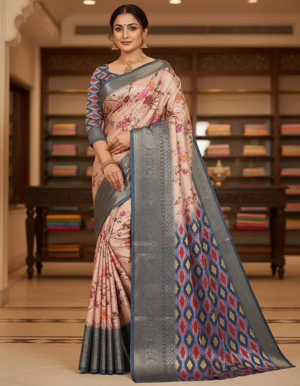 Moss_Silk_Saree_Almond