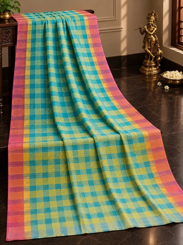 Mangalgiri__Cotton_Checks_Saree_For_Women