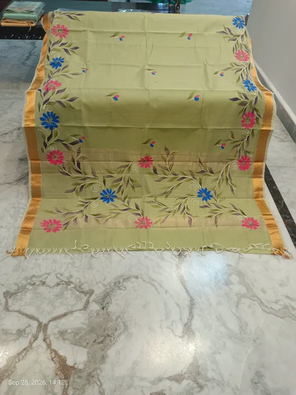 Mangalgiri_Silk_Saree_Brush_hand_paint