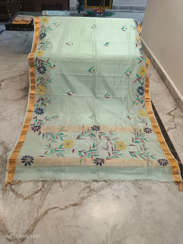 Mangalgiri_Silk_Saree_Brush_hand_paint