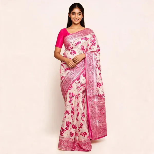 Dogwood_Rose_Bhagalpuri_Silk_Saree_For_Women