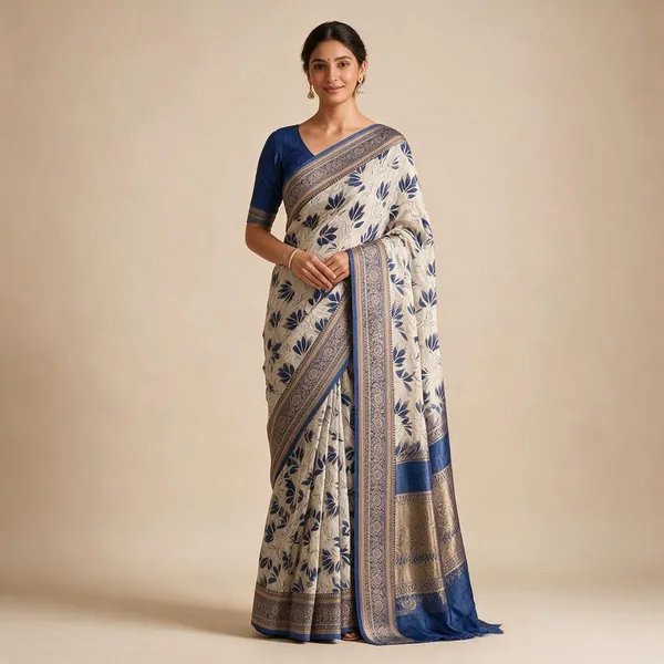 Lapis_Blue_Bhagalpuri_Silk_Saree_For_Women