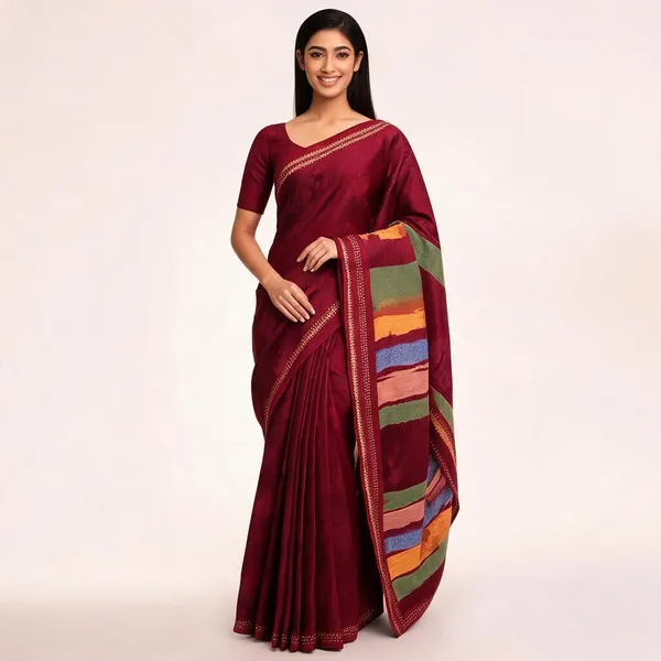 Deep_Carmine_Chiffon_Designer_Saree_For_Women