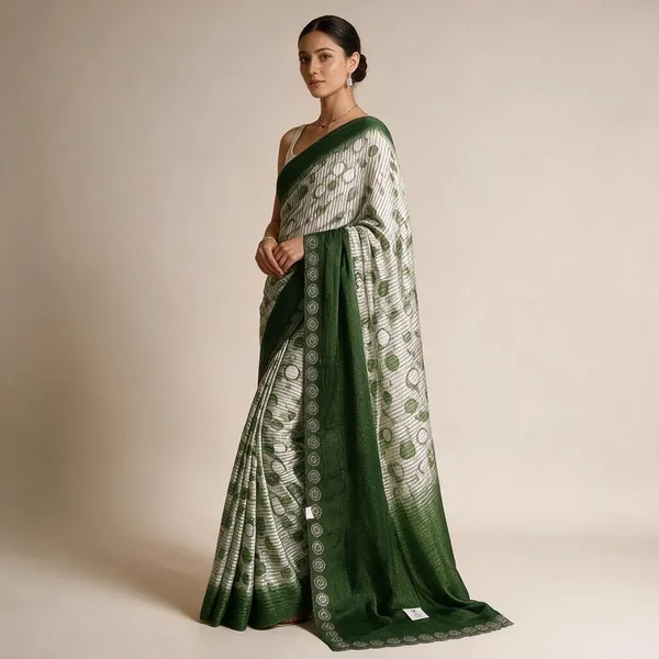 Camo_Green_Cotton_Georgette_Designer_Saree_For_Women