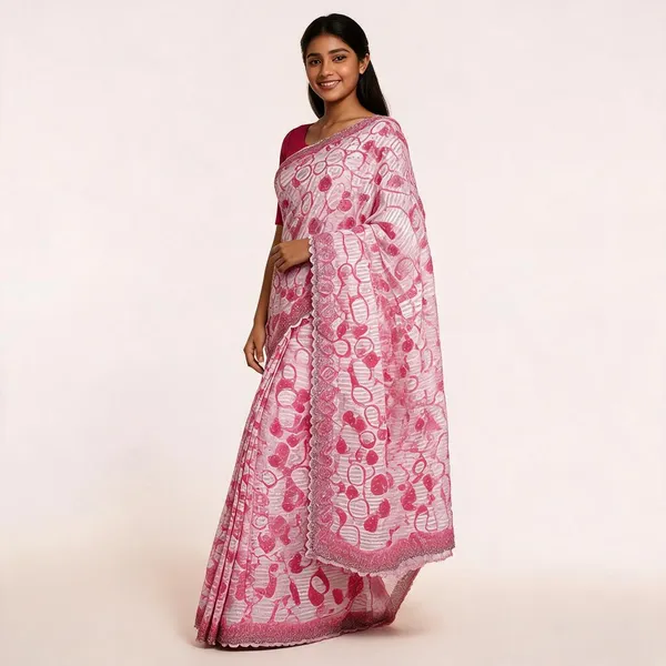 Raspberry_Rose_Georgette_Designer_Saree_For_Women