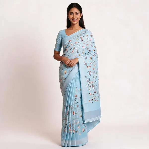 Edgewater_Kota_Doria_Chikankari_Zari_Border_Saree_For_Women