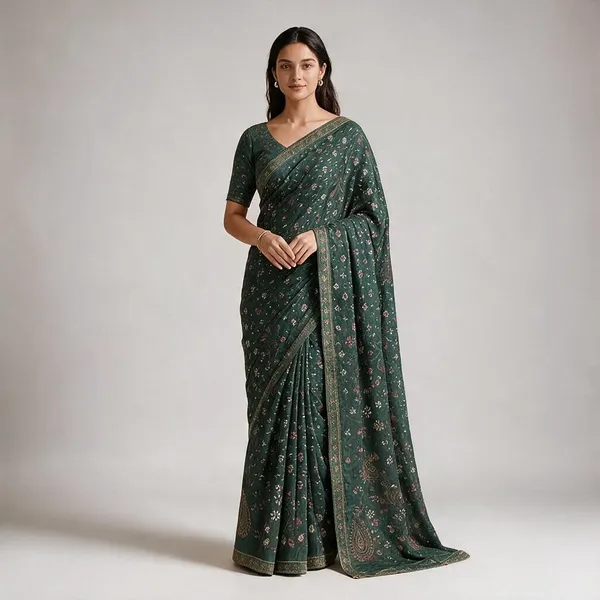 Greyish_Turquoise_Silk_Brasso_Self-Design_Saree_For_Women