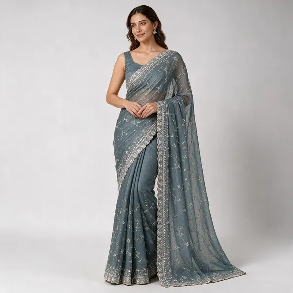 Dove_Grey_Burberry_Silk_Shimmer_Saree_For_Women
