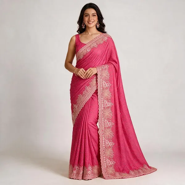 Cardinal_Chiffon_Shimmer_Zardozi_Saree_For_Women