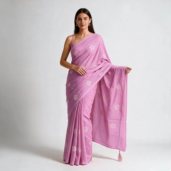 Sky_Magenta_Georgette_Sequin_Designer_Saree_For_Women