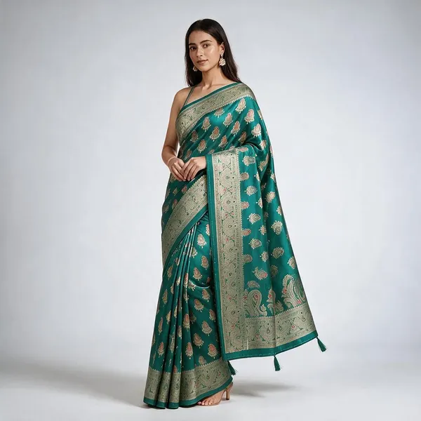 Deep_Sea_Silk_Chandbali_Motif_Saree_For_Women