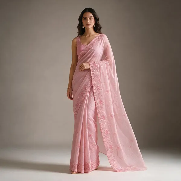 Faded_Pink_Burberry_Silk_Sequin_Saree_For_Women