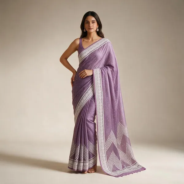 Dusty_Lavender_Burberry_Silk_Dual-Shaded_Saree_For_Women
