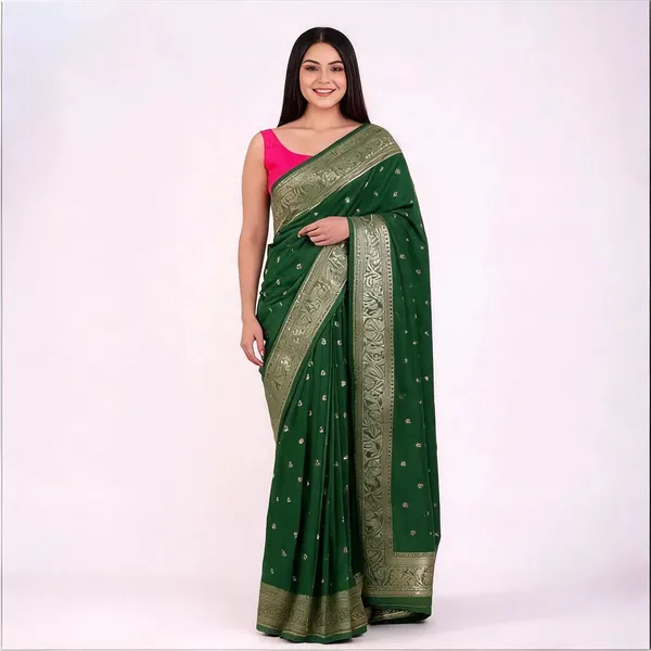 Pine_Banaras_Silk_Saree_For_Women