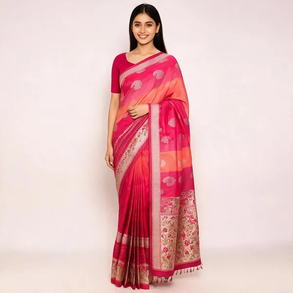Salmon_Tissue_Silk_Mango_Motif_Zari_Saree_For_Women