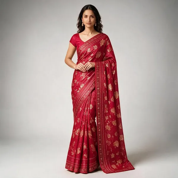 Brick_Red_Silk_Brasso_Self-Design_Saree_For_Women