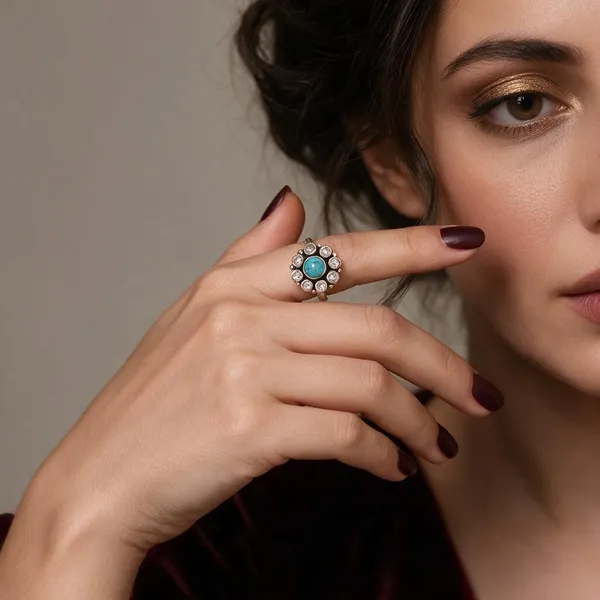Silver_Tone_Turquoise_Stone_Statement_Ring_For_Women