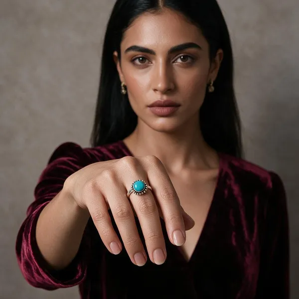 Silver_Tone_Turquoise_Stone_Ring_For_Women