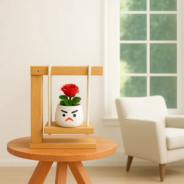Pine_Wood_Swinging_Planter_For_Office