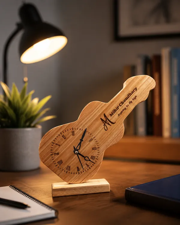 Pallet_Wood_Guitar_Shape_Wall_Clock