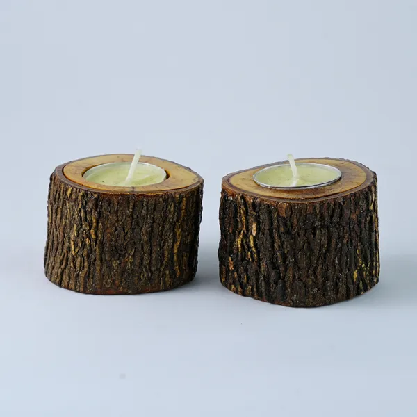 Wood_Log_Single_Candle_Diya_Holder_Pack_Of_2