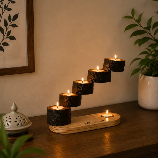 Wood_Log_Vertical_Candle_Stand_Set_Of_5