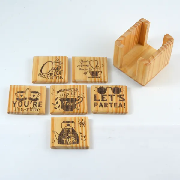 Pine_Wood_Square_Engraved_Quotes_Tea_Coasters