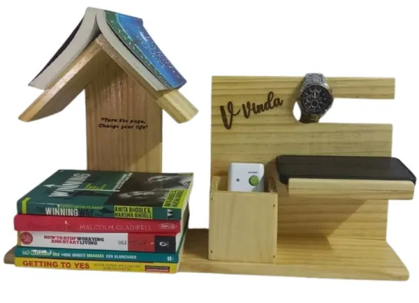 Wood_Bedside_Book_Remote_And_Mobile_Organizer