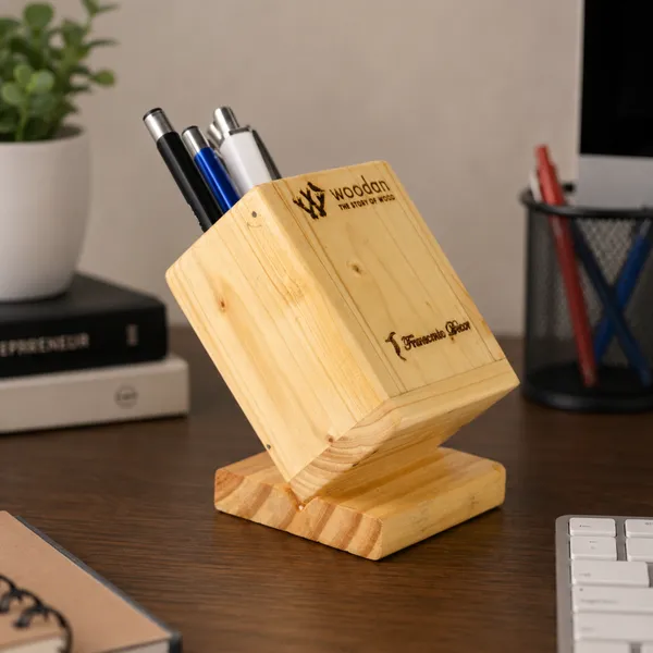 Pine_Wood_Inclined_Pen_Holder